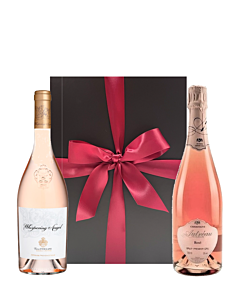 "Simply The Best" - Duo of Whispering Angel & 1er Cru Rosé Champagne - Presented in Black Gift Box 