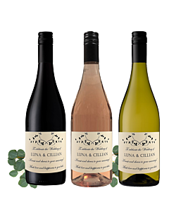 Three Bottle Case of Signature Personalised Wine - Mixed Red, White & Rosé Wine from South of France - Cabernet Sauvignon, Sauvignon Blanc & Syrah Rosé