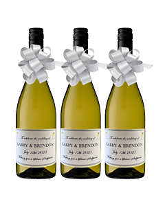 Three Bottle Case of Signature Personalised Wine - Sauvignon Blanc White Wine from South of France - 