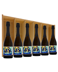 6-Bottle Personalised Classic Prosecco DOC Gift Case- Presented in Classic Wooden Gift Box