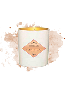 Deluxe Personalised Candle - White With Gold Interior - Amber & Sandalwood