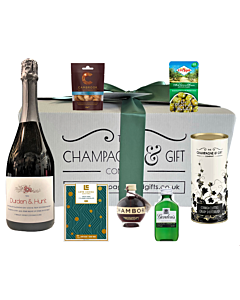 Anyone For a Gin Bellini Cocktail? - Delightful Cocktail Hamper With Gin, Prosecco, Chambord, Chocolate & Treats