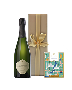 Personalised Champagne Premier Cru - In Gold Presentation Box - With London Edition English Mint Chocolate Bar