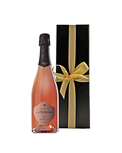 Personalised Rosé Premier Cru Champagne in Black Presentation Box