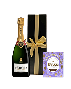 "Congrats" Bollinger Special Cuvée - With Congratulations Honeycomb Chocolate - In Black Box