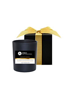 Corporate Branded Black Scented Candle - Presented in Luxury Black Gift Box Gold Bow - Choose Your Fragrance