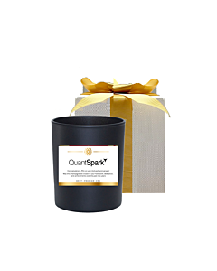 Corporate Branded Black Scented Candle - Presented in Luxury White Gift Box Gold Bow - Choose Your Fragrance