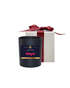 Corporate Branded Black Scented Candle - Presented in Luxury White Gift Box Red Bow - Choose Your Fragrance