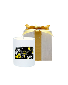 Corporate Branded White Scented Candle - Presented in Luxury White Gift Box Gold Bow - Choose Your Fragrance