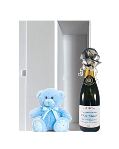 Champagne and Teddy in Presentation Box for Mother and Baby Boy