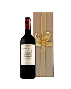 Personalised Chateau Lamartine, Cahors, Malbec - in Gold Presentation Box