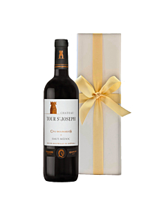 Personalised Red Wine from France - Chateau Tour St Joseph, 2014, Bordeaux - In White Gift Box