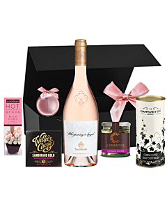 "Christmas en Provence" Whispering Angel Rosé Wine Hamper - With Festive Sweet Treats & Goodies 