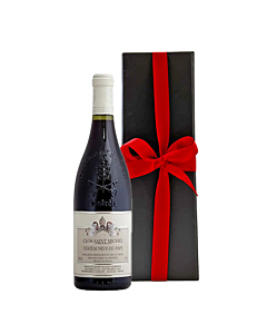 Personalised Clos Saint Michel Red Wine - Châteauneuf du Pape in Black Gift Box