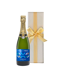 Corporate Branded Champagne Classic Cuveé - In White Gift Box