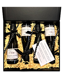 Four miniature bottles of sparkling Rosé in box