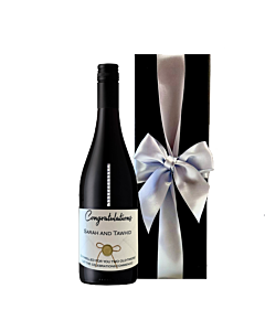 "Touch of Sparkle"  Red Wine with Crystal Gems - Personalised Cabernet Sauvignon, South of France - Presented in Classique Black Gift Box