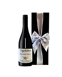 "Touch of Sparkle"  Red Wine with Crystal Gems - Personalised Cabernet Sauvignon, South of France -  Presented in Classique Black Gift Box
