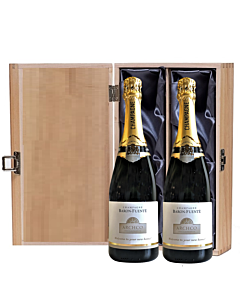 Duo of Branded Champagne - Presented in Silk Lined Oxford Wooden Box