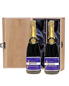 2-Personalised-bottles-of-branded-Prosecco-in-silk-lined-box