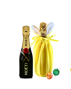 "Happy Bunny " Moet & Chandon Mini Champagne & Swiss Truffles