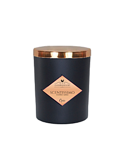 "Twilight Encounter" Personalised Candle - Topped with Golden Lid - Fragrance: Cedarwood & Jasmine Flower (Black)