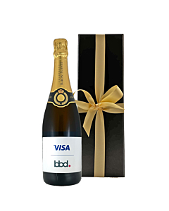 Corporate Branded Grande Reserve Champagne - In Black Gift Box
