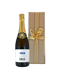 Corporate Branded Champagne Grande Reserve - In Gold Gift Box