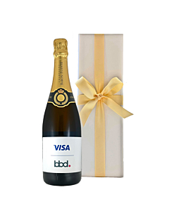 Corporate Branded Champagne Grande Reserve - In White Gift Box