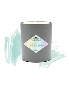 "Garden of the Morning Calm" Personalised Candle - Fragrance: Ylang Ylang & Lavender (Soft Grey)