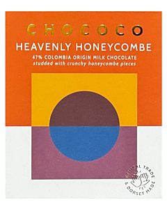 Heavenly Honeycombe 47% Colombian Milk Chocolate Bar with Honeycombe Pieces