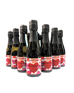 "Sparkling Valentine" Prosecco Gift with 7 Mini Bottles of Vintage Prosecco - Personalise Online With Your Own Special Message