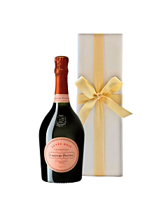 Laurent Perrier Rosé Champagne - in luxury white presentation box
