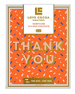 "Thank You" Honeycomb Creamy Milk Chocolate Gift 