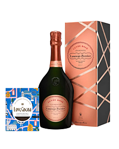 Laurent Perrier Rosé Champagne with Gift Box - With London Edition English Mint Chocolate Bar