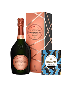 Laurent Perrier Rosé Champagne with Gift Box - With Maldon Sea Salt Chocolate Bar