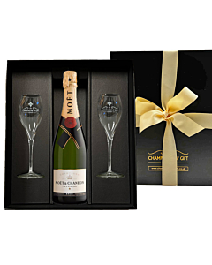 Personalised Moet Brut Imperial Champagne & Flutes Gift Box