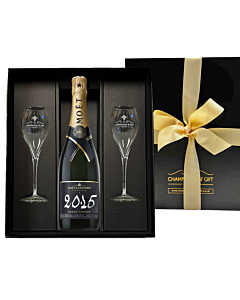 Vintage 2015 Moet et Chandon Champagne & Flutes Gift set