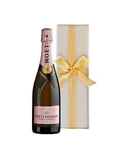 Moet Rosé Imperial Champagne - in White Gift Box