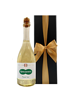 Personalised Non-Alcoholic Italian Sparkling - In Classique Black Gift Box