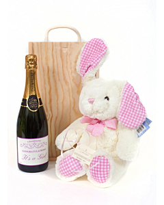 personalised-baby-gift-champagne-and-bunny