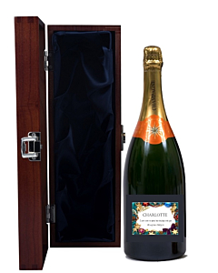 MAGNUM of Personalised Champagne in "Cambridge" Presentation Box