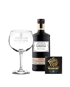 "Ginsational" Personalised Hand Crafted Dry Gin Gift Set - With Whitley Neill Gin Glass & 71% Venezuelan Chocolate