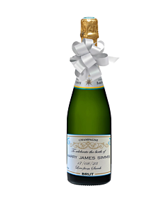 Personalised New Baby Boy Champagne Gift - Classic Cuvee Brut NV Champagne