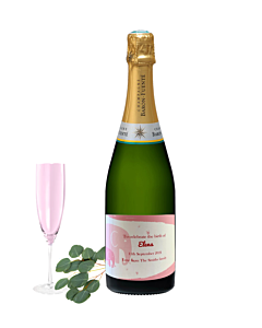 Personalised Welome New Baby Girl Champagne - Classic Cuvee Brut NV 