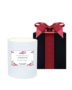  Personalised Candle in Black Gift Box - Special Occasion Your Own Words Label