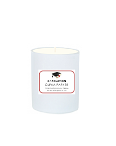 Luxury Personalised Scented Candle - Graduation Gift - White Ylang Ylang & Lavender