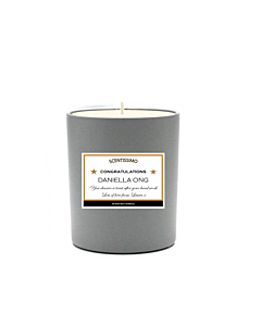 Luxury Personalised Scented Candle - Graduation Gift - Ylang Ylang & Lavender