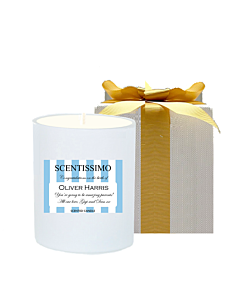 Personalised Candle in White Gift Box - New Baby Gift