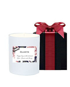  Personalised Scented Candle in Black Gift Box - Retirement Gift 